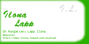 ilona lapp business card